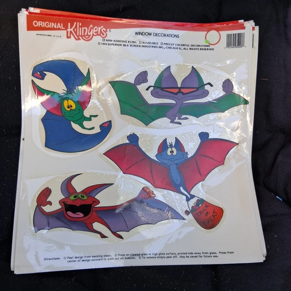 Vintage 90s Halloween Klingers Window Clings Lot Of 10 No Duplicates JOL...